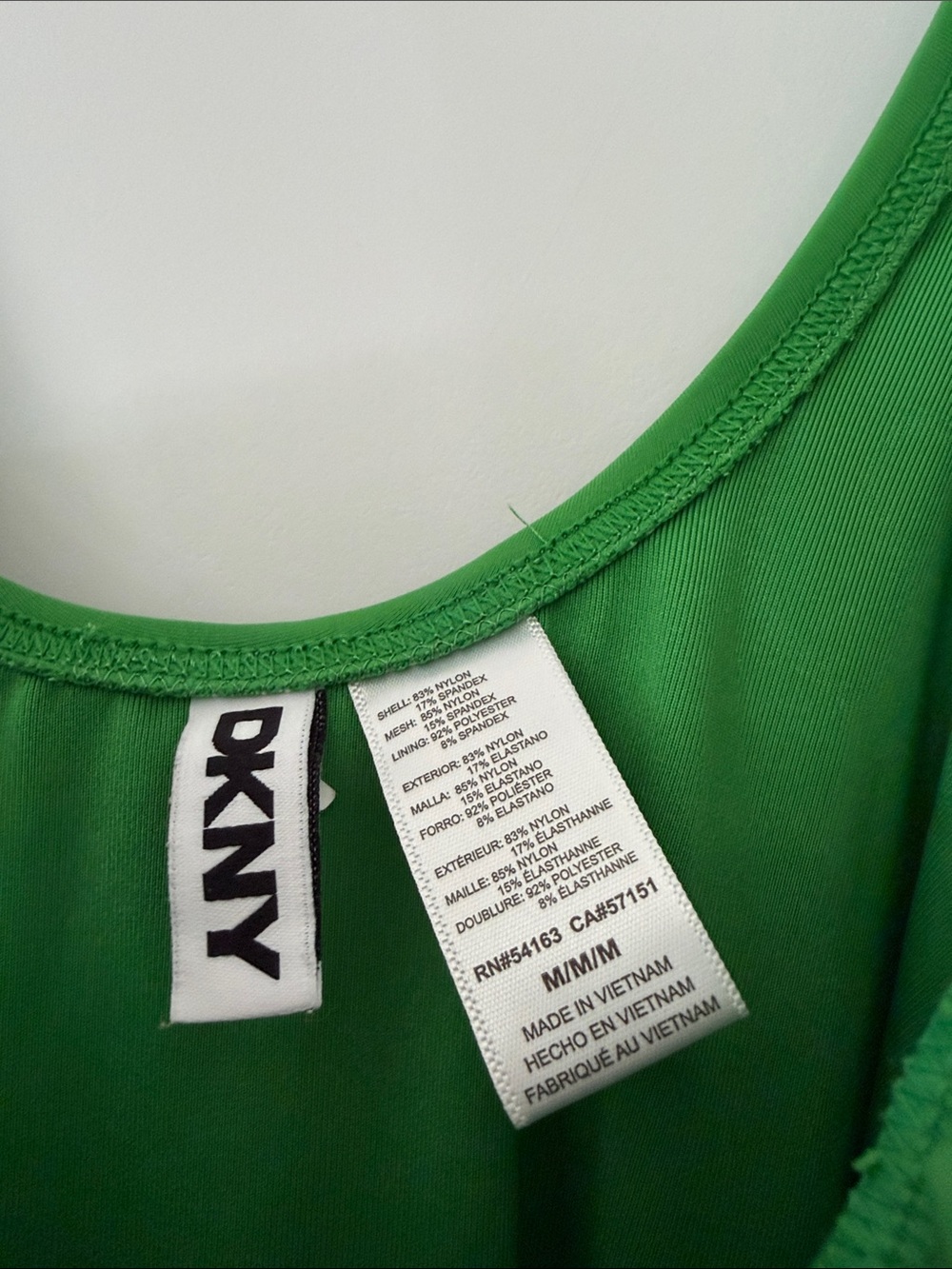 Dkny Bright Green Ruffle Strap One-Piece Swimsuit - Picture 4 of 4